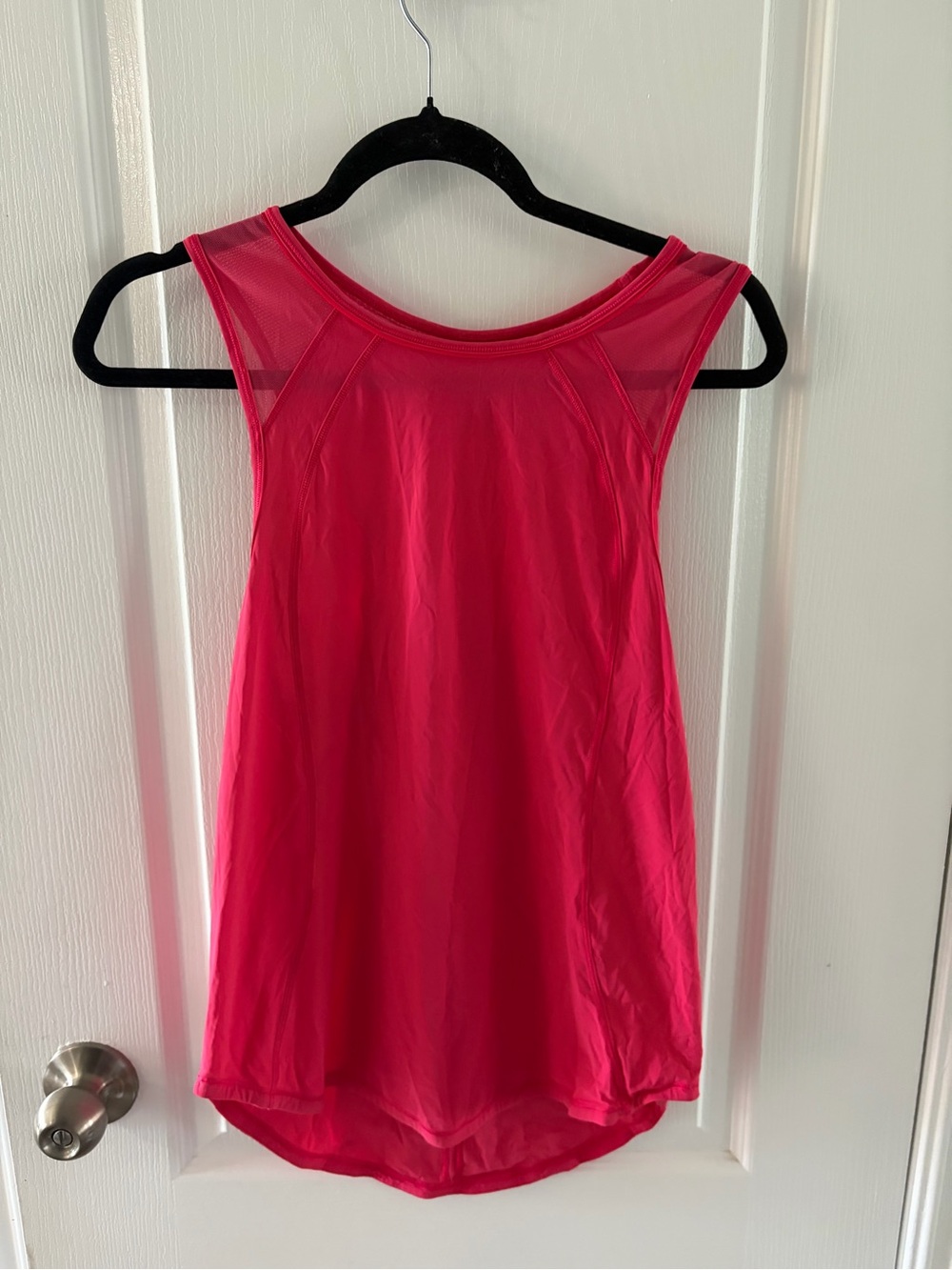 Lululemon Women's Mesh Yoke Athletic Tank Top - Hot Pink size small